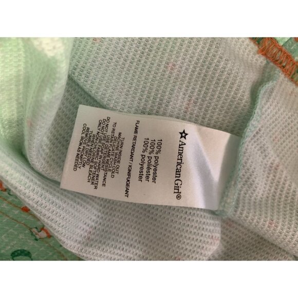 American Girl Beforever Medium 10/12 Pajama Top Green Scotty Dogs Thermal Henley - Picture 10 of 10